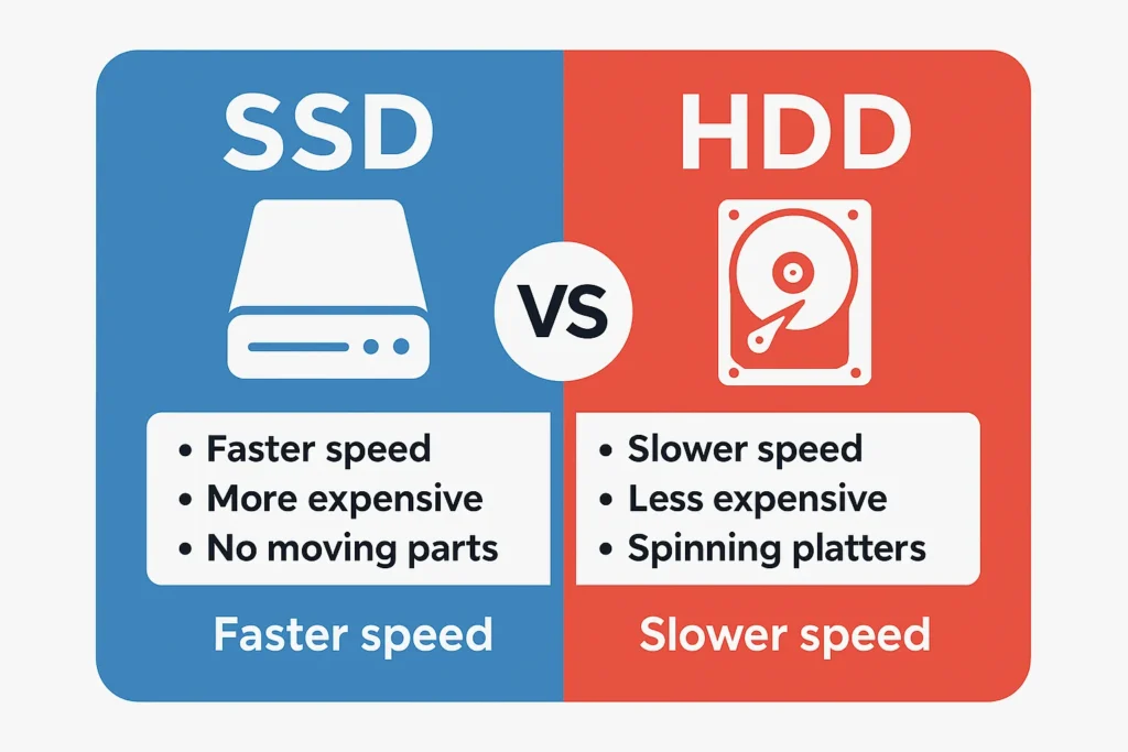 مقارنة بين اقراص HDD-SDD